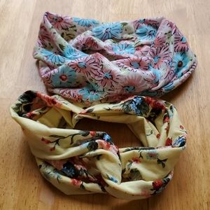 Pair of floral headbands